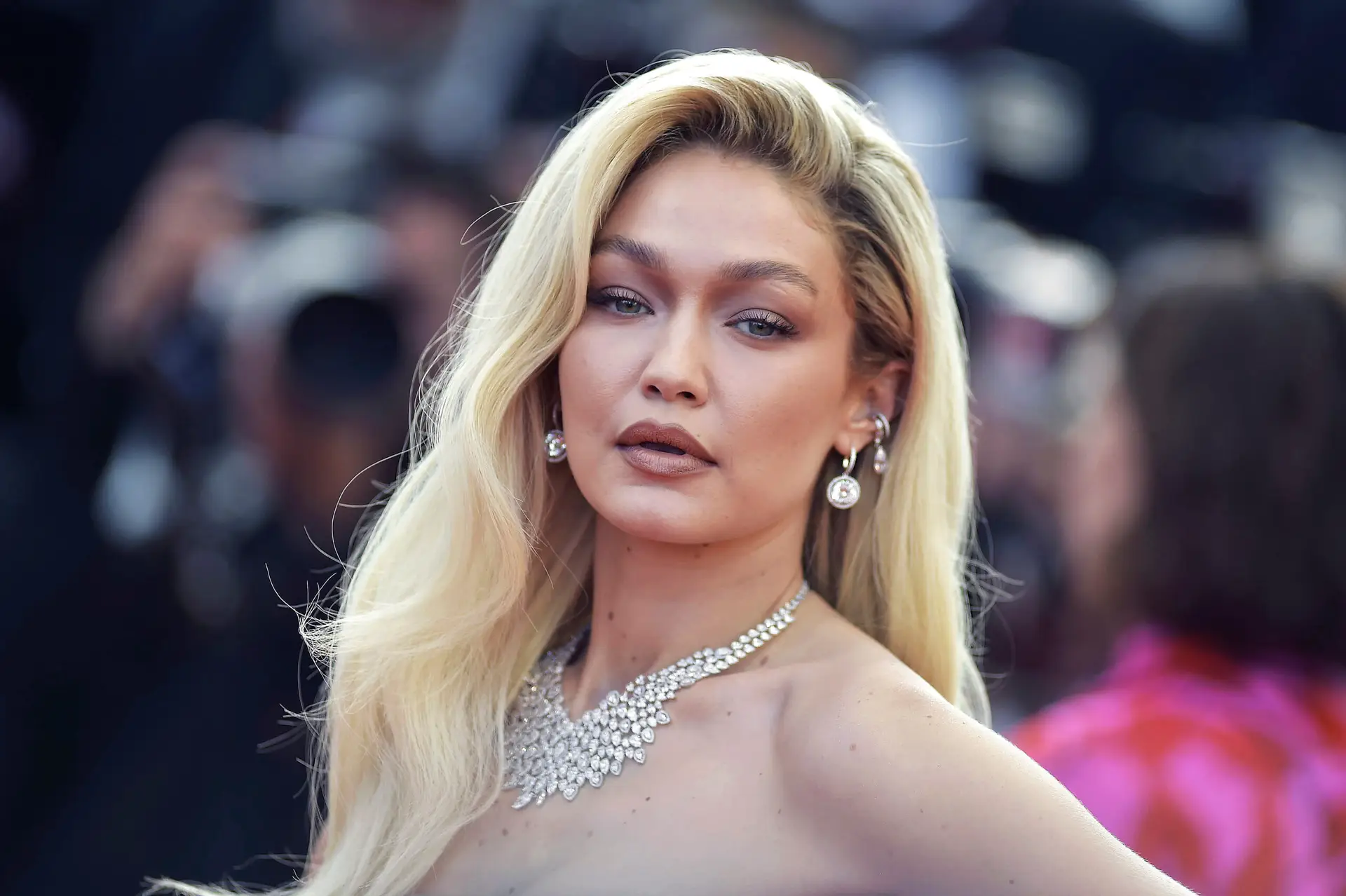 American model Gigi Hadid at Cannes Film Festival 2023. Red Carpet Firebrand (Le Jeu De La Reine). Cannes (France), May 21st, 2023 (Photo by Rocco Spaziani/Archivio Spaziani/Mondadori Portfolio via Getty Images)