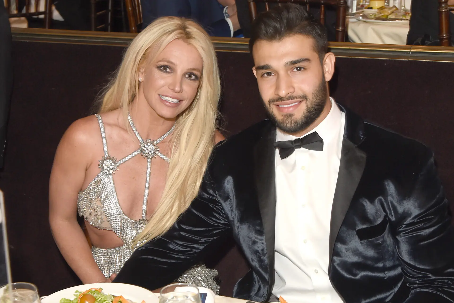 BEVERLY HILLS, CA – APRIL 12: (EDITORS NOTE: Recrop of image number 945532332) Honoree Britney Spears (L) and Sam Asghari attend the 29th Annual GLAAD Media Awards at The Beverly Hilton Hotel on April 12, 2018 in Beverly Hills, California. (Photo by J. Merritt/Getty Images for GLAAD)