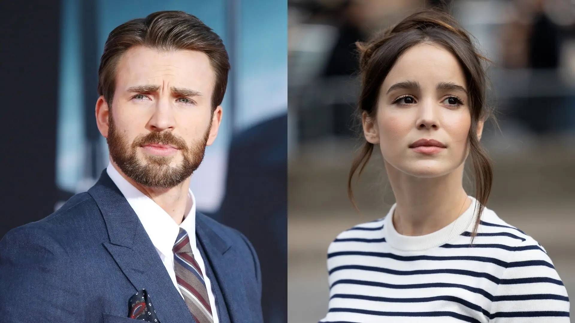 Chris Evans e Alba Baptista (Michael Tran/FilmMagic/Marc Piasecki/WireImage/Getty Images)