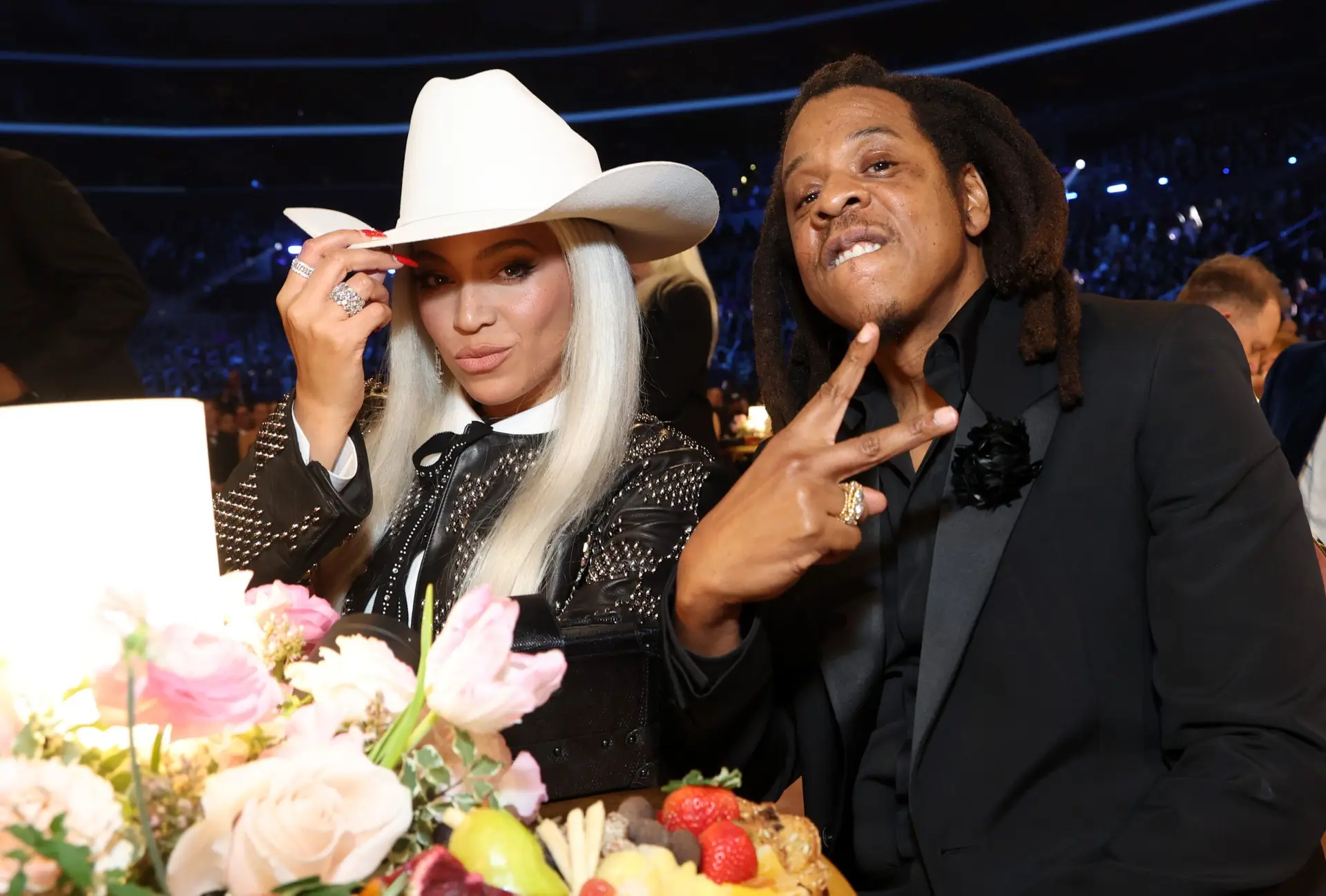 LOS ANGELES, CALIFORNIA – FEBRUARY 04: (L-R) Beyoncé and Jay-Z attend the 66th GRAMMY Awards at Crypto.com Arena on February 04, 2024 in Los Angeles, California. (Photo by Kevin Mazur/Getty Images for The Recording Academy)