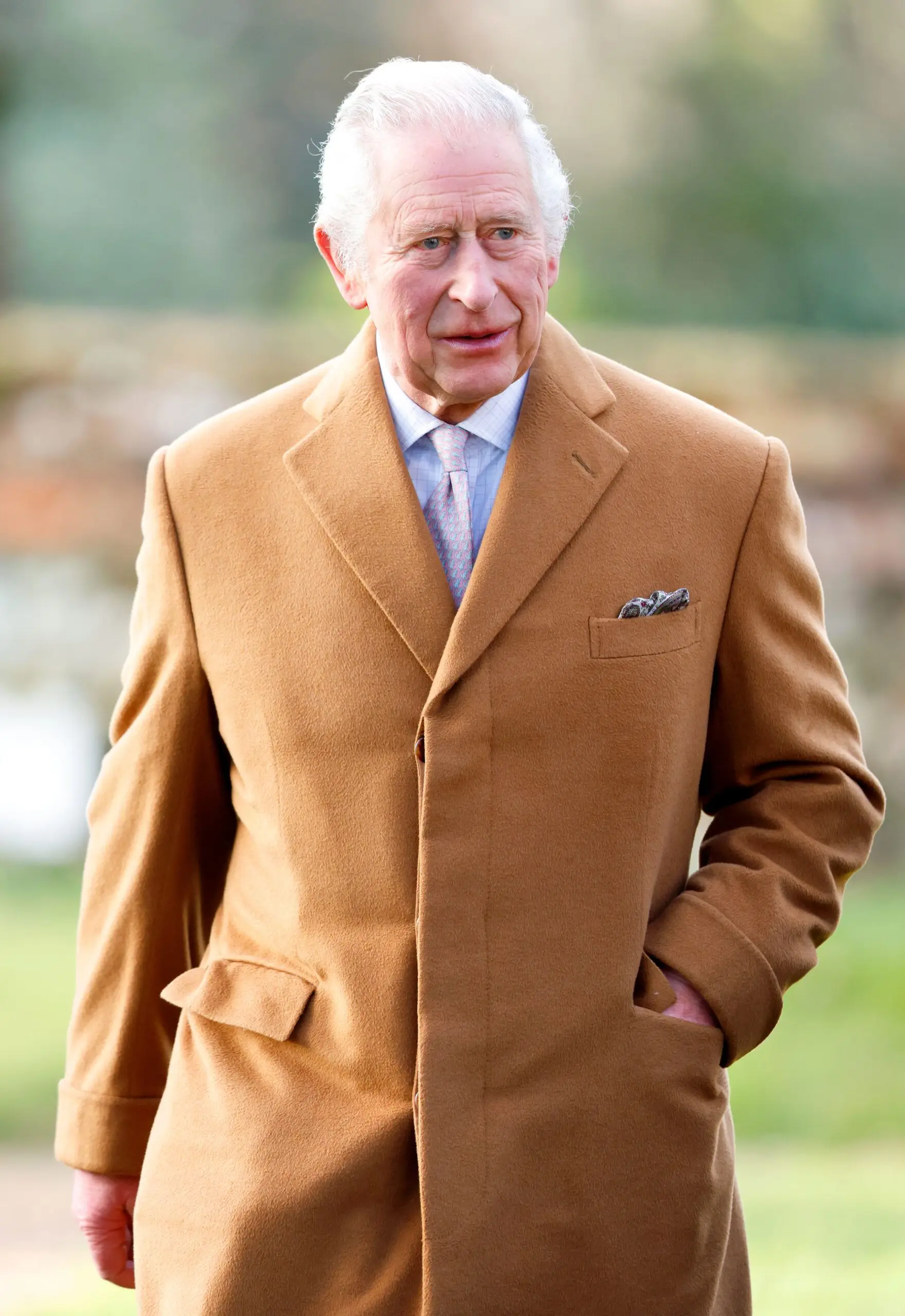 KING’S LYNN, UNITED KINGDOM – JANUARY 08: (EMBARGOED FOR PUBLICATION IN UK NEWSPAPERS UNTIL 24 HOURS AFTER CREATE DATE AND TIME) King Charles III attends the Epiphany service at the church of St Lawrence, Castle Rising near the Sandringham Estate on January 8, 2023 in King’s Lynn, England. (Photo by Max Mumby/Indigo/Getty Images)