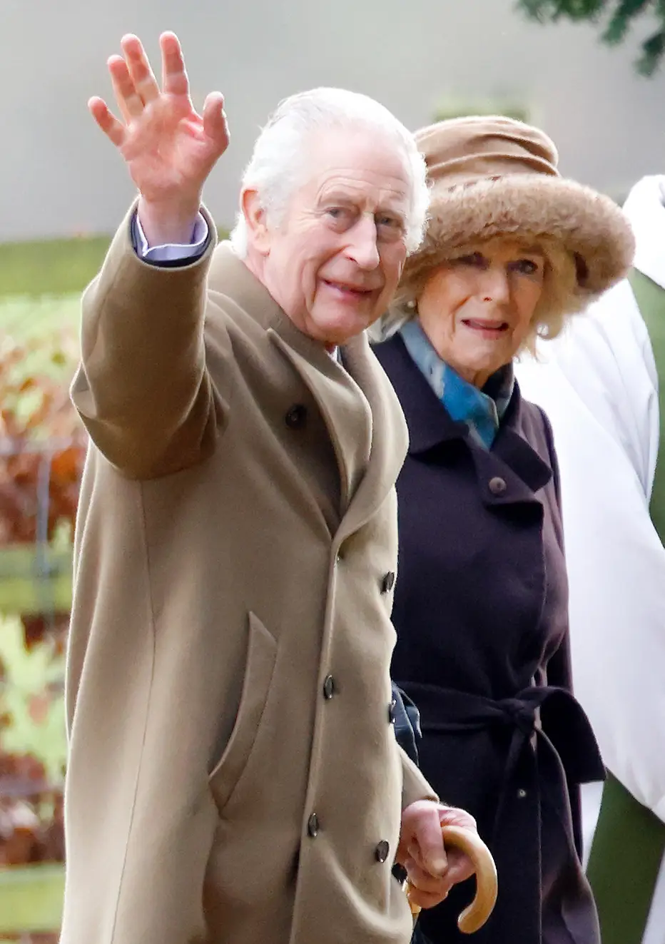 SANDRINGHAM, UNITED KINGDOM – FEBRUARY 04: (EMBARGOED FOR PUBLICATION IN UK NEWSPAPERS UNTIL 24 HOURS AFTER CREATE DATE AND TIME) King Charles III and Queen Camilla attend the Sunday service at the Church of St Mary Magdalene on the Sandringham estate on February 4, 2024 in Sandringham, England. The King was discharged from hospital last Monday after spending three nights in The London Clinic following a corrective procedure for an enlarged prostate. (Photo by Max Mumby/Indigo/Getty Images)