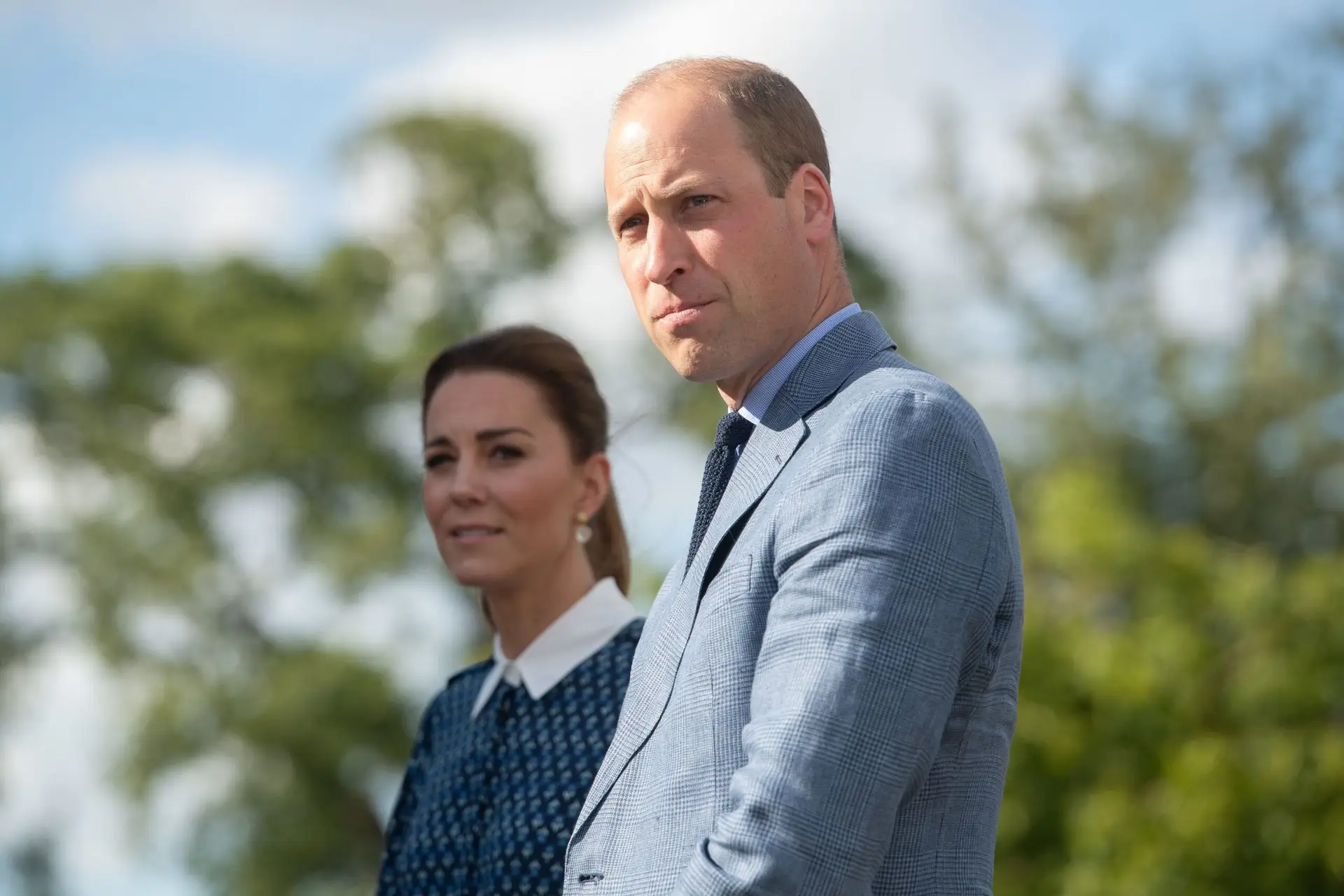 NORFOLK, UNITED KINGDOM – JULY 05: Catherine, Duchess of Cambridge and Prince William, Duke of Cambridge visit to Queen Elizabeth Hospital in King’s Lynn as part of the NHS birthday celebrations on July 5, 2020 in Norfolk, England. Sunday marks the 72nd anniversary of the formation of the National Health Service (NHS). The UK has hailed its NHS for the work they have done during the Covid-19 pandemic. (Photo by Joe Giddens – WPA Pool/Getty Images)