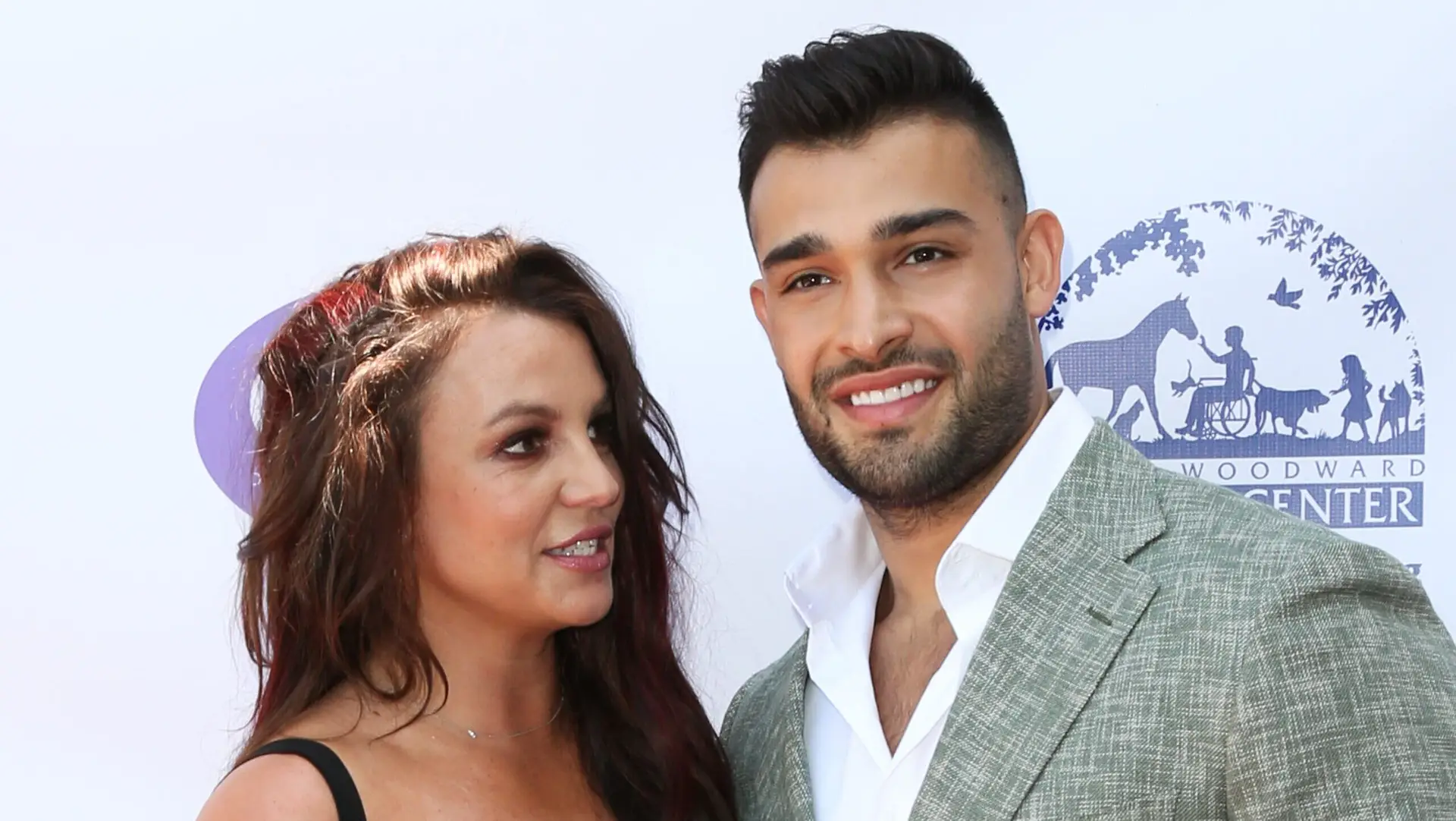 LOS ANGELES, CALIFORNIA – SEPTEMBER 20: Britney Spears (L) and Sam Asghari (R) attend the 2019 Daytime Beauty Awards at The Taglyan Complex on September 20, 2019 in Los Angeles, California. (Photo by Paul Archuleta/FilmMagic )