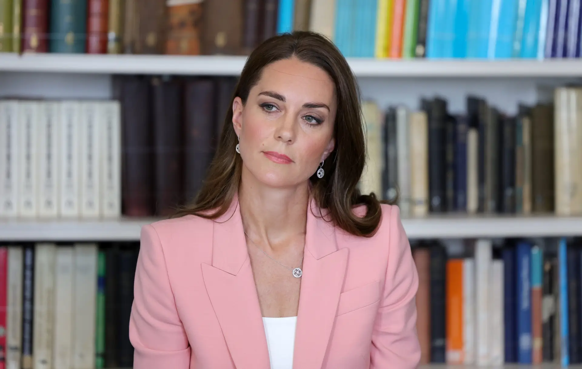 LONDON, ENGLAND – JUNE 16: Catherine, Duchess Of Cambridge listens as she hosts a roundtable with Government ministers and the Early Years sector to mark the release of new research from the Royal Foundation Centre for Early Childhood on June 16, 2022 in London, England. (Photo by Chris Jackson – WPA Pool/Getty Images)