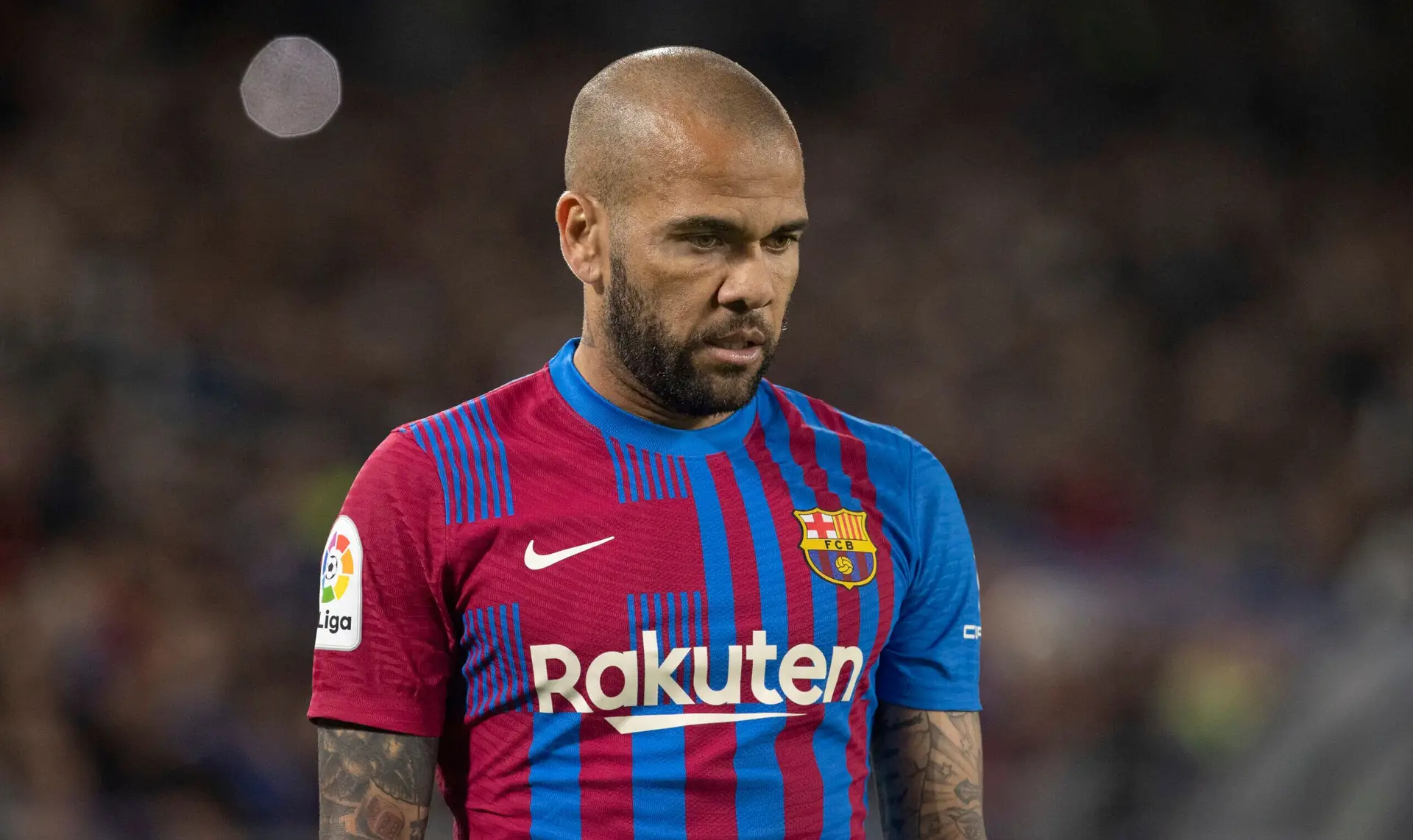SYDNEY, AUSTRALIA – MAY 25: Dani Alves of FC Barcelona waits to take a corner during the match between FC Barcelona and the A-League All Stars at Accor Stadium on May 25, 2022 in Sydney, Australia. (Photo by Steve Christo – Corbis/Corbis via Getty Images)