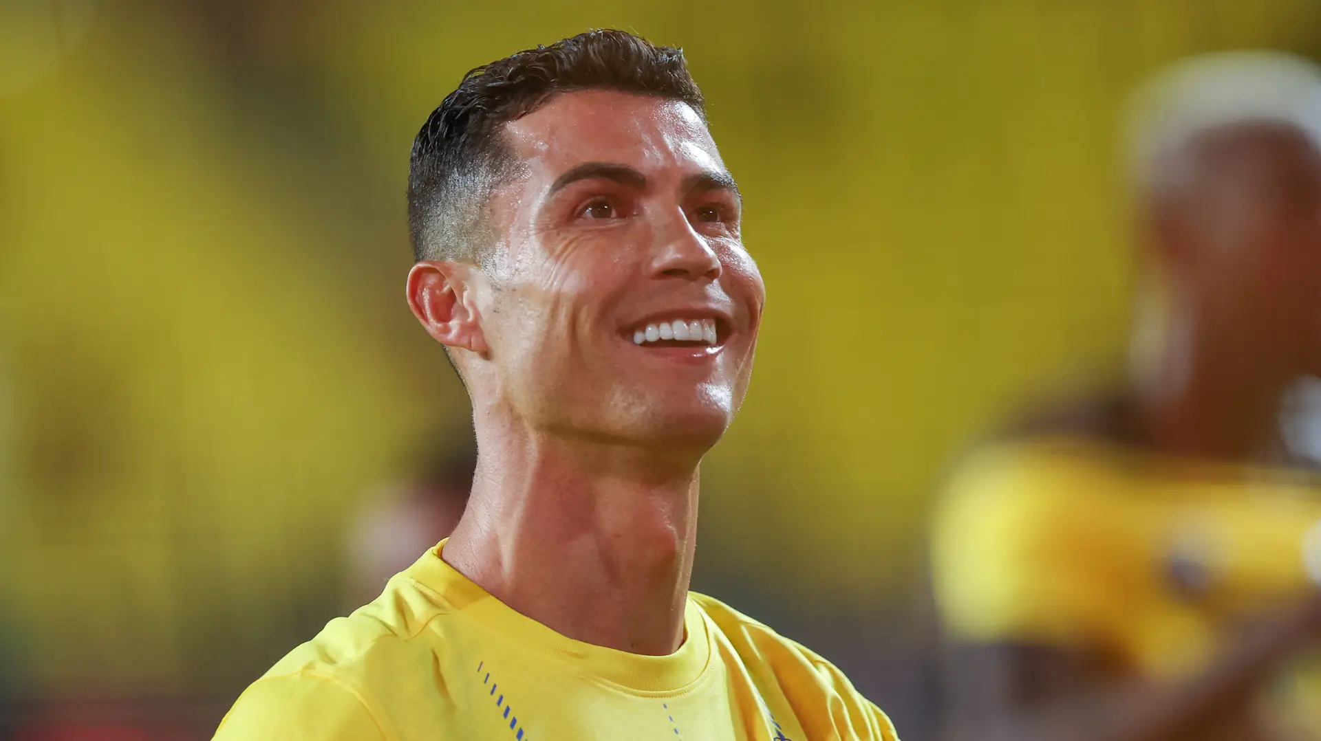 RIYADH, SAUDI ARABIA – FEBRUARY 17: Cristiano Ronaldo of Al Nassr celebrates after winning the Saudi Pro League match between Al-Nassr and Al Fateh at Al Awwal Park Stadium on February 17, 2024 in Riyadh, Saudi Arabia. (Photo by Yasser Bakhsh/Getty Images)