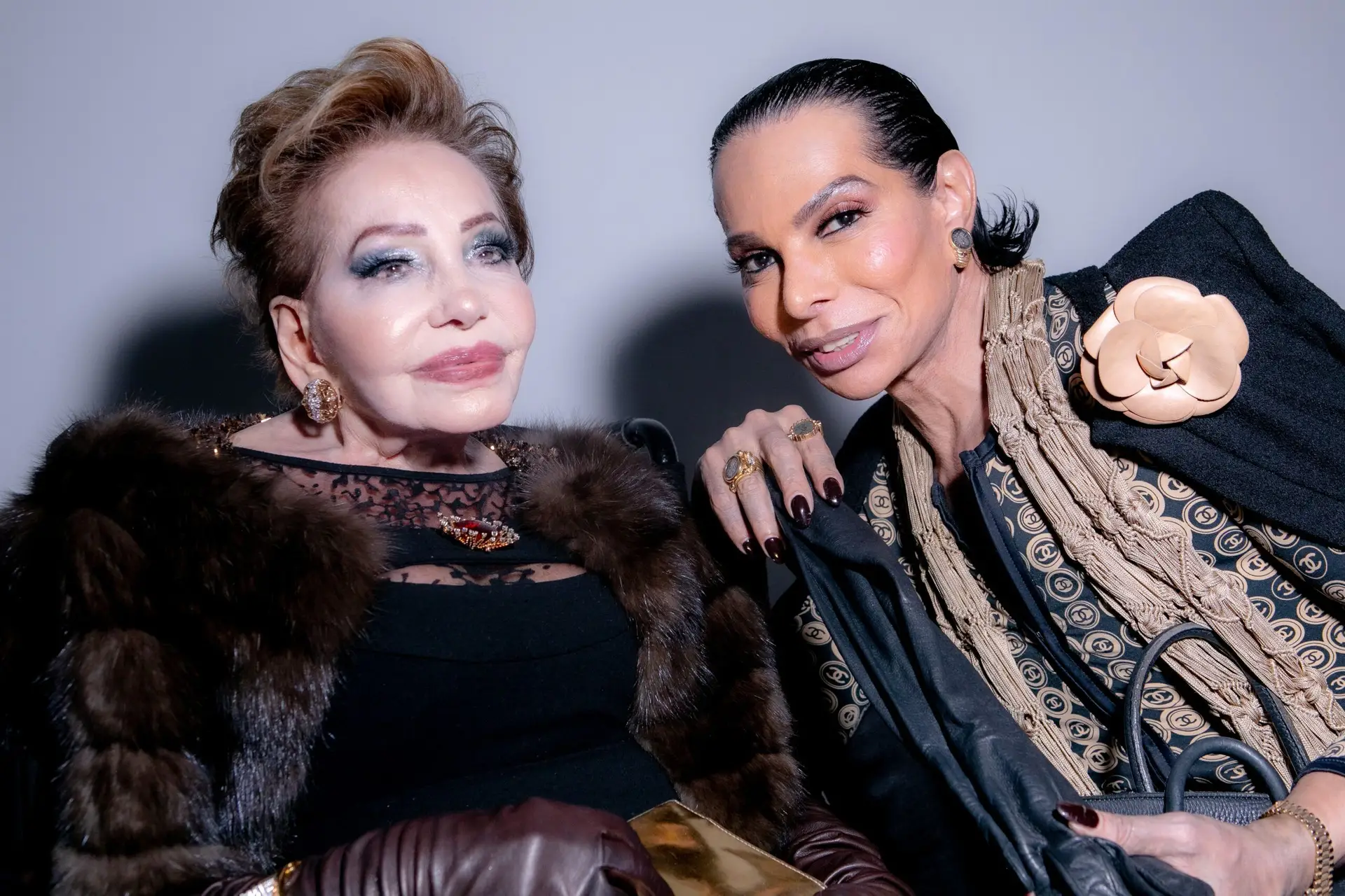 NEW YORK, NEW YORK – FEBRUARY 15: (L-R) Lady Betty Grafstein and Jose Castelo Branco attend the Luar After Party during New York Fashion Week February 2023 at Faurschou Foundation in Brooklyn on February 15, 2023 in New York City. (Photo by Hippolyte Petit/Getty Images)