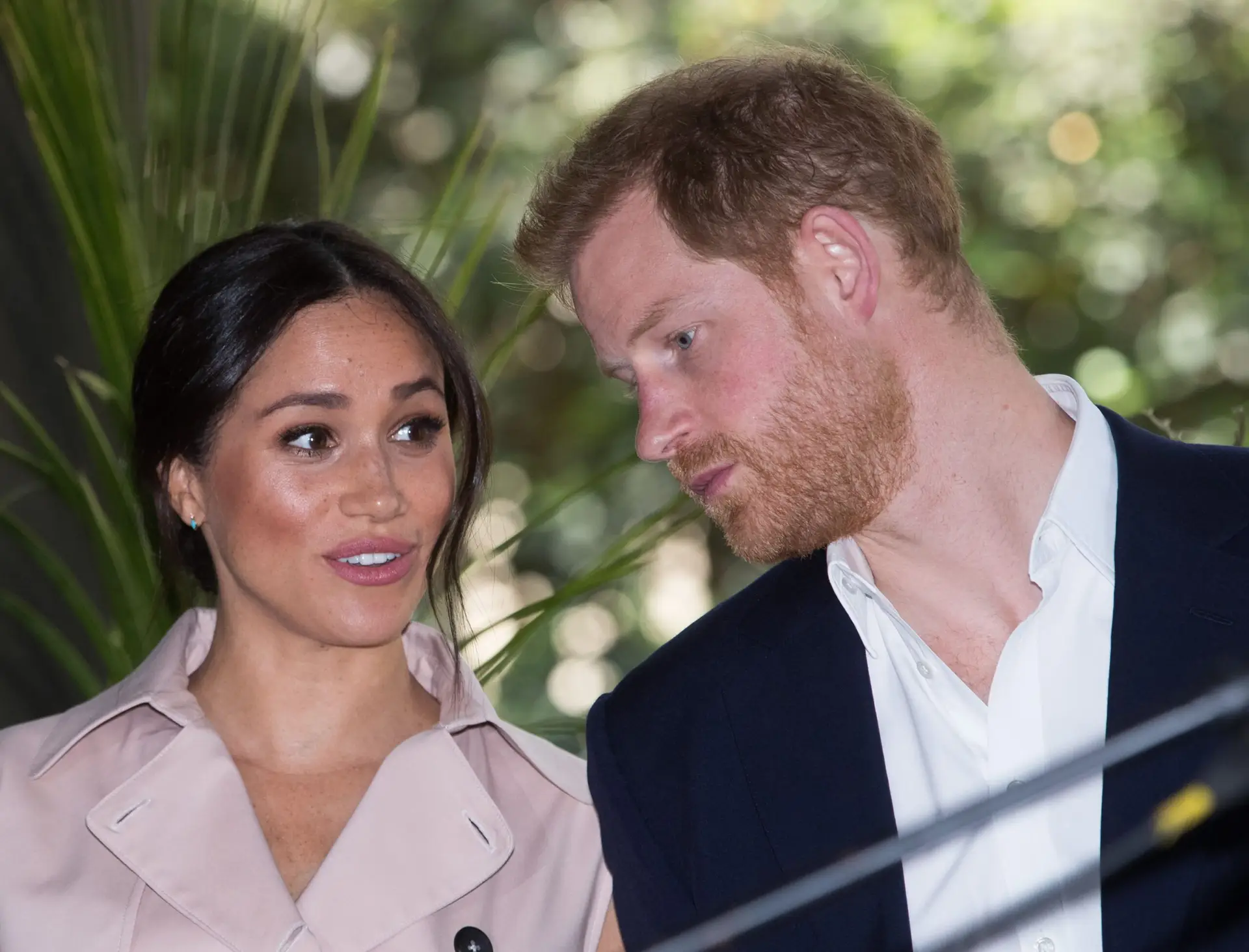JOHANNESBURG, SOUTH AFRICA – OCTOBER 02: (UK OUT FOR 28 DAYS) Prince Harry, Duke of Sussex and Meghan, Duchess of Sussex visit the British High Commissioner’s residence to attend an afternoon reception to celebrate the UK and South Africa’s important business and investment relationship, looking ahead to the Africa Investment Summit the UK will host in 2020. This is part of the Duke and Duchess of Sussex’s royal tour to South Africa. on October 02, 2019 in Johannesburg, South Africa. (Photo by Pool/Samir Hussein/WireImage)