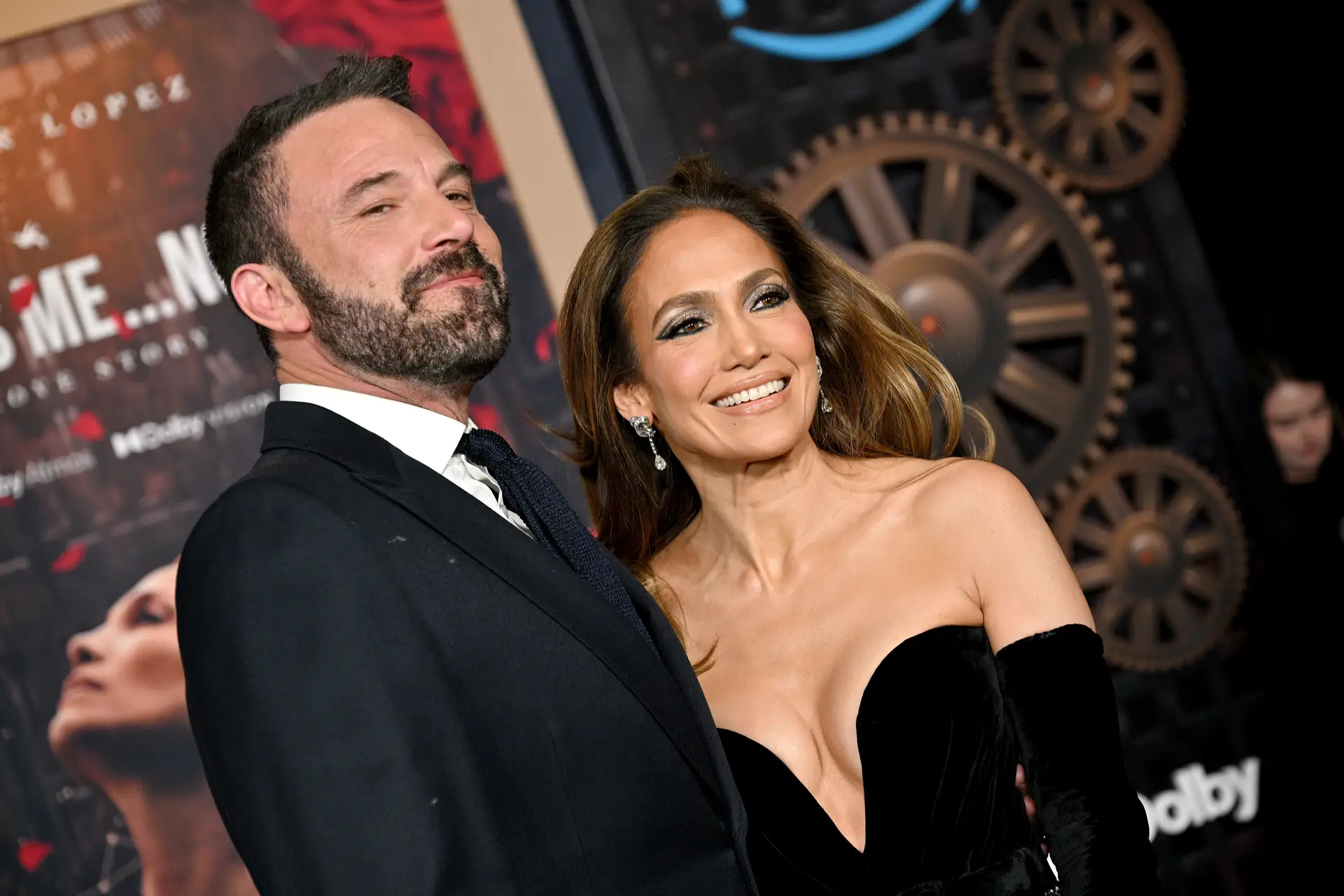 HOLLYWOOD, CALIFORNIA – FEBRUARY 13: Ben Affleck and Jennifer Lopez attend the Los Angeles Premiere Of Amazon MGM Studios “This Is Me…Now: A Love Story” at Dolby Theatre on February 13, 2024 in Hollywood, California. (Photo by Lionel Hahn/WireImage)