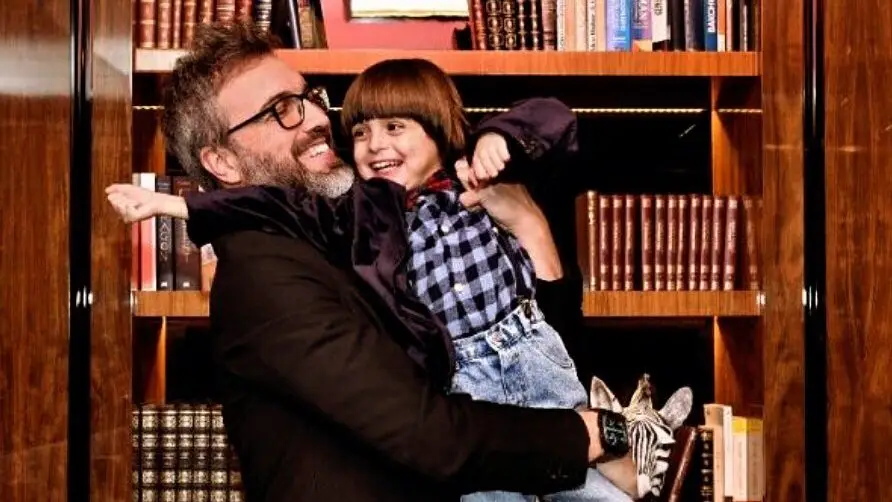 Pedro Chagas Freitas com o filho