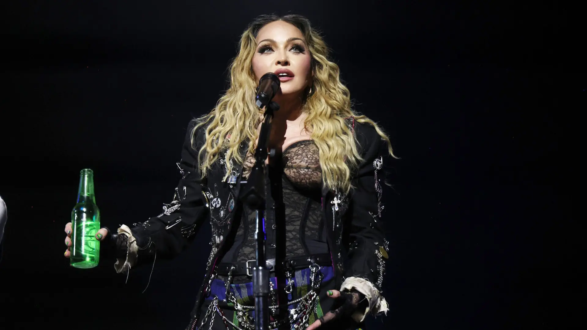 RIO DE JANEIRO, BRAZIL – MAY 04: Madonna performs onstage during “The Celebration Tour: at Copacabana beach on May 04, 2024 in Rio de Janeiro, Brazil. (Photo by Kevin Mazur/WireImage for Live Nation)