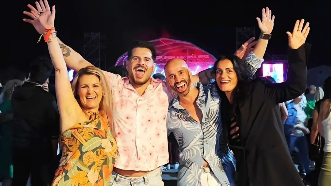 Casados juntos em festa