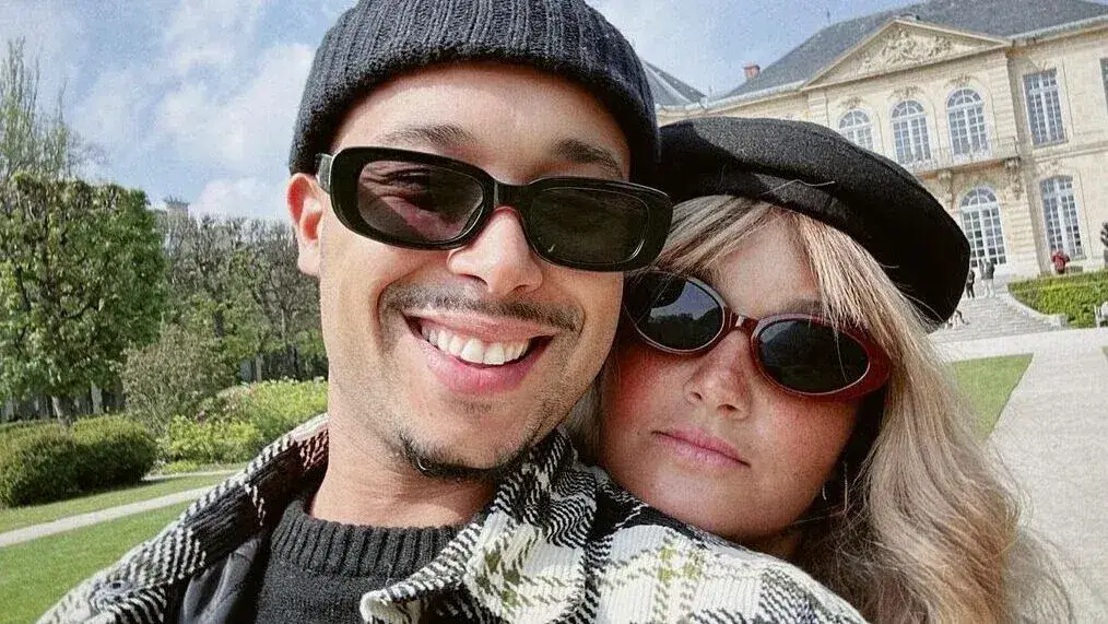 Carolina Deslandes com o namorado, Luís Delgado