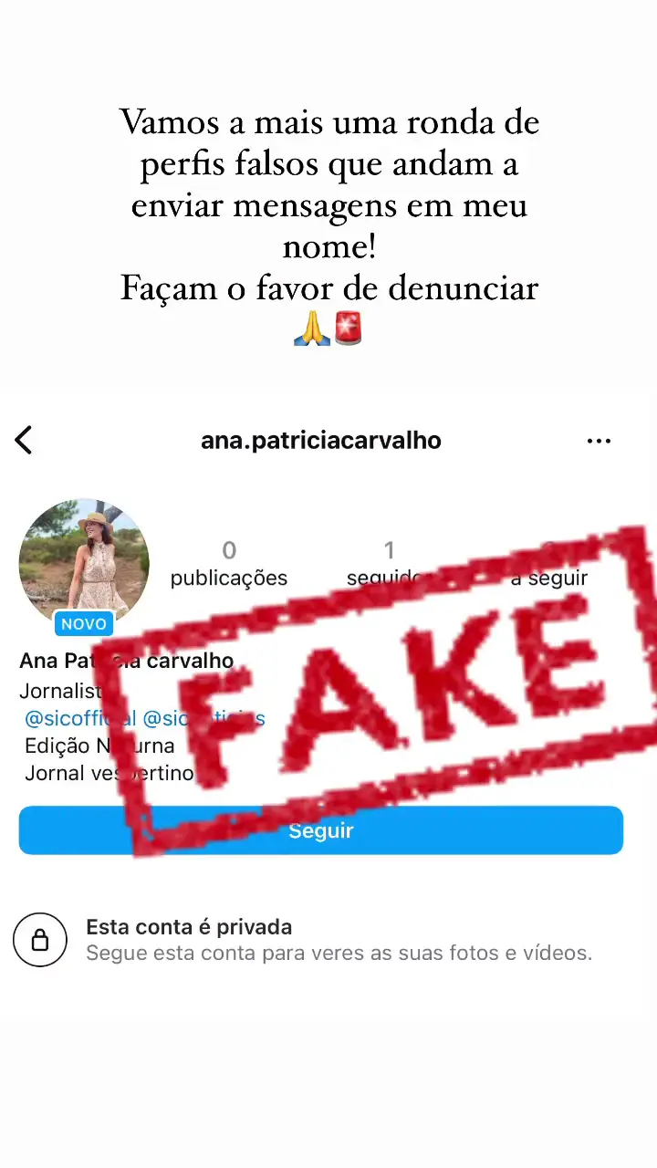 Ana Patrícia Carvalho expõe "perfis falsos" e faz pedido: "Façam o favor de denunciar"