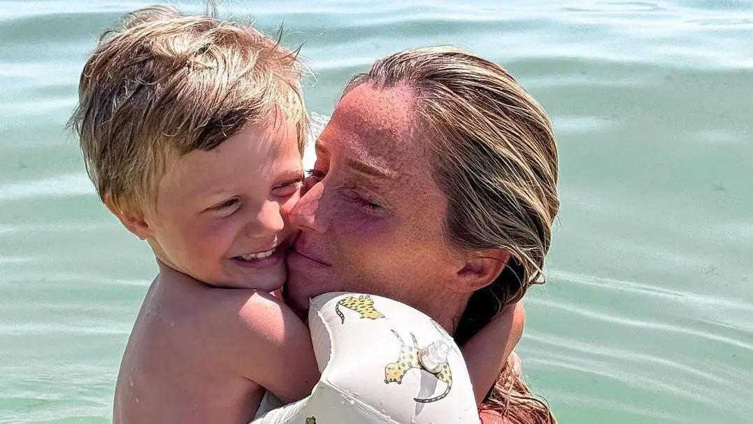 Madalena Abecasis e o filho mais novo, João Diogo