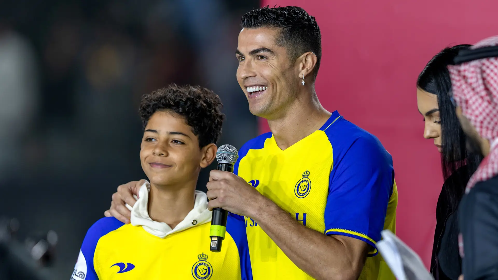 Cristiano Ronaldo com o filho