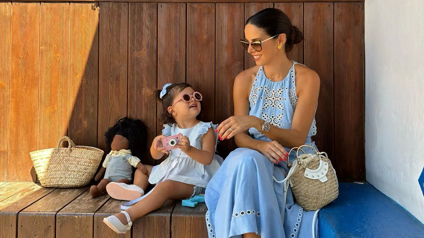 Catarina Gouveia com a filha