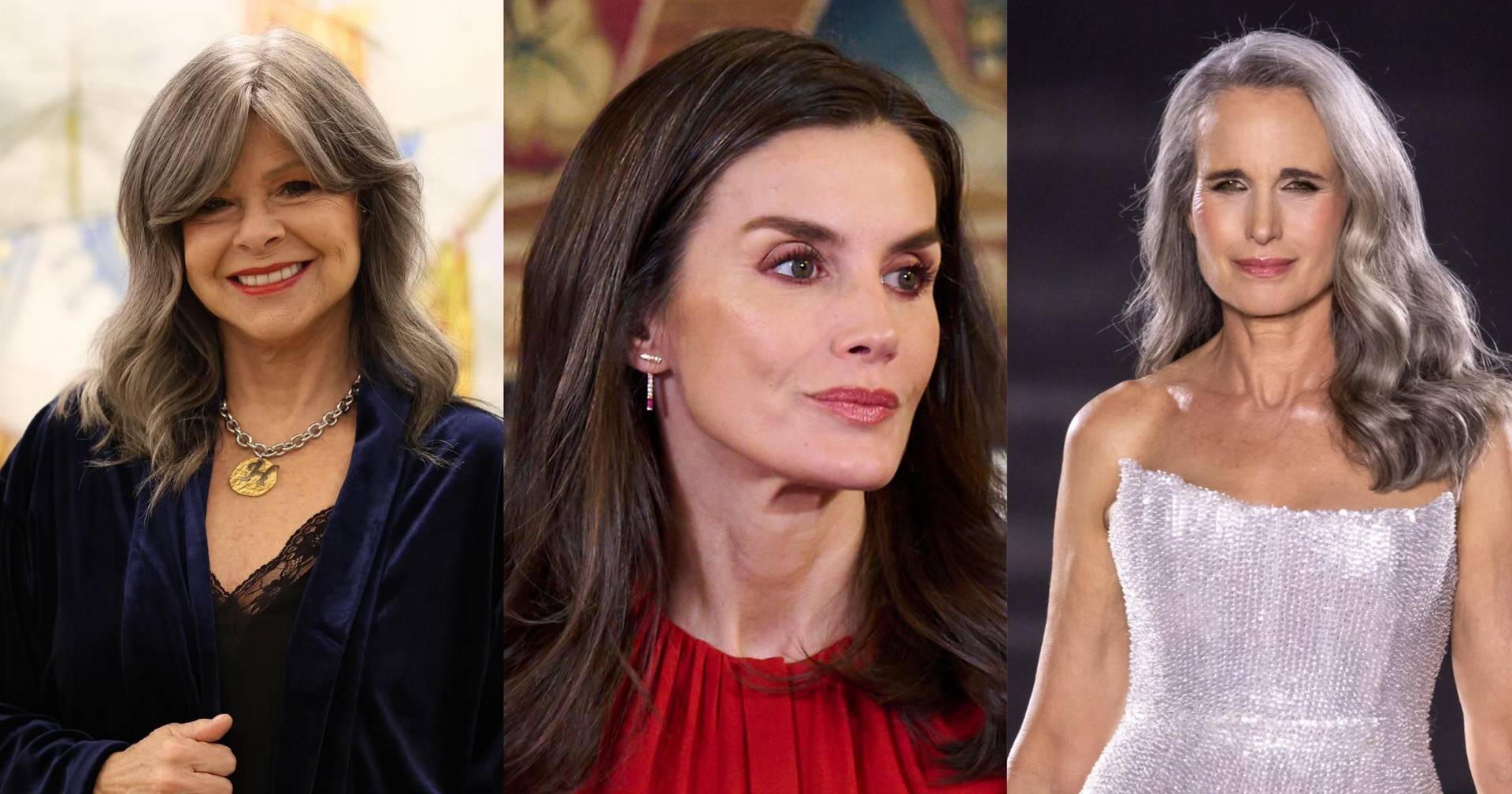 10 Celebridades que Desafiam os Estereótipos com Cabelos Brancos: Letizia, Andie MacDowell e Mais