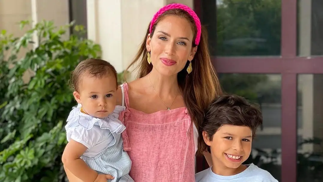 Júlia Belard com os filhos