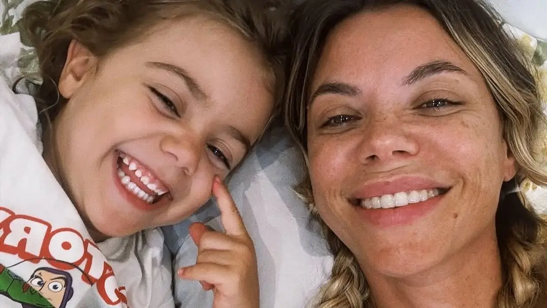 Mel Jordão com a filha
