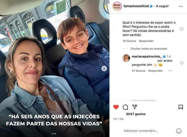 Mariana Patrocínio responde a críticas, depois de expor rotina do filho que tem doença autoimune