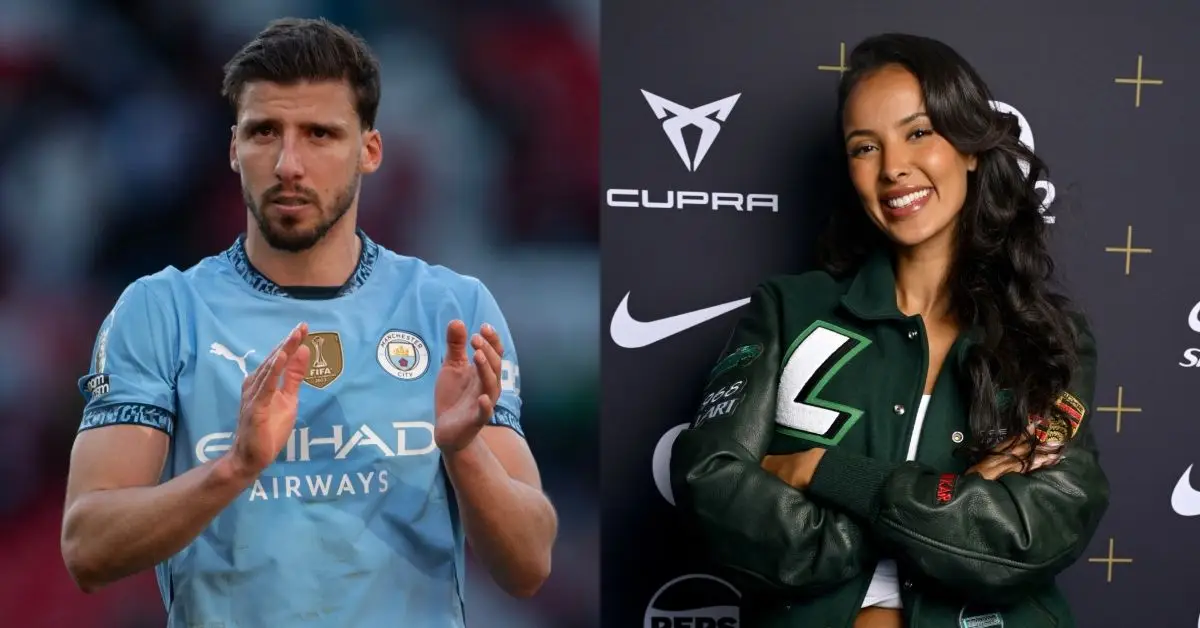 Rúben Dias e Maya Jama