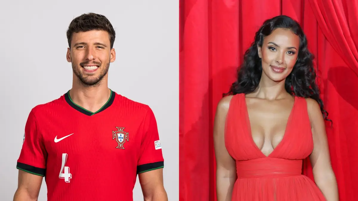 Rúben Dias e Maya Jama