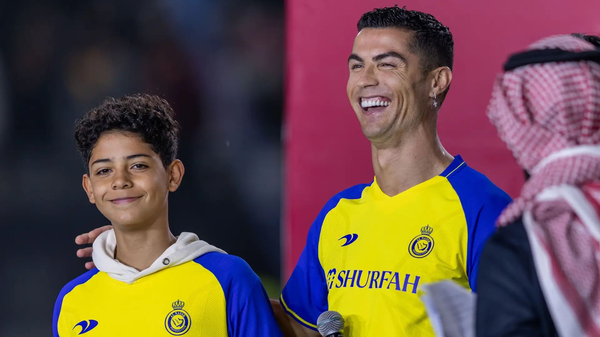 Cristiano Ronaldo com o filho