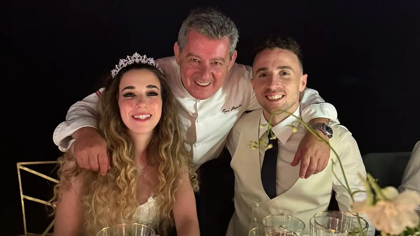 Rui Paula com Diogo Jota e Rute Cardoso
