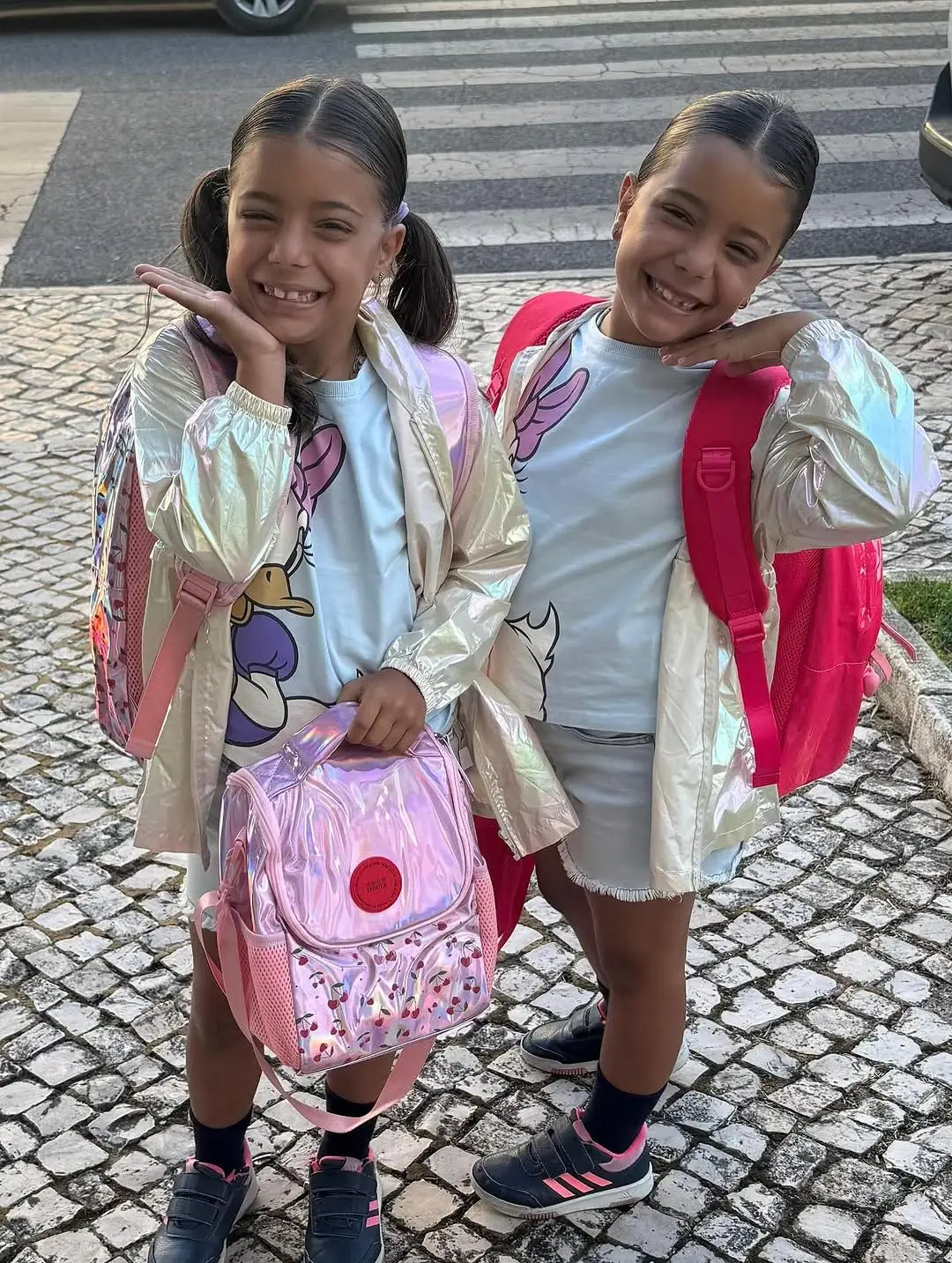 Luciana Abreu mostra imagens do primeiro dia de escola das filhas: "Nunca desistam"