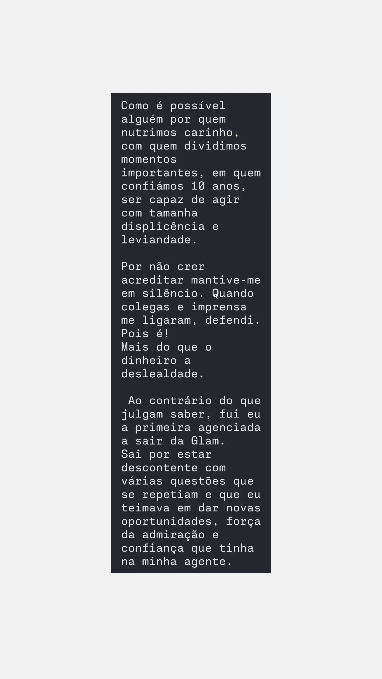 Lesada por agência que a representava, Sofia Ribeiro 'quebra silêncio': "Foi um choque"