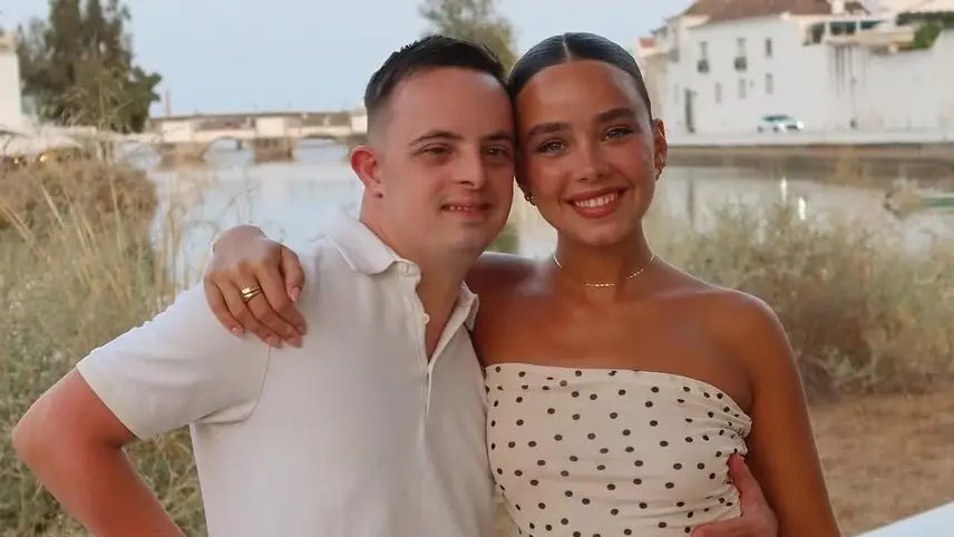 Catarina Maia com o irmão, Daniel Maia