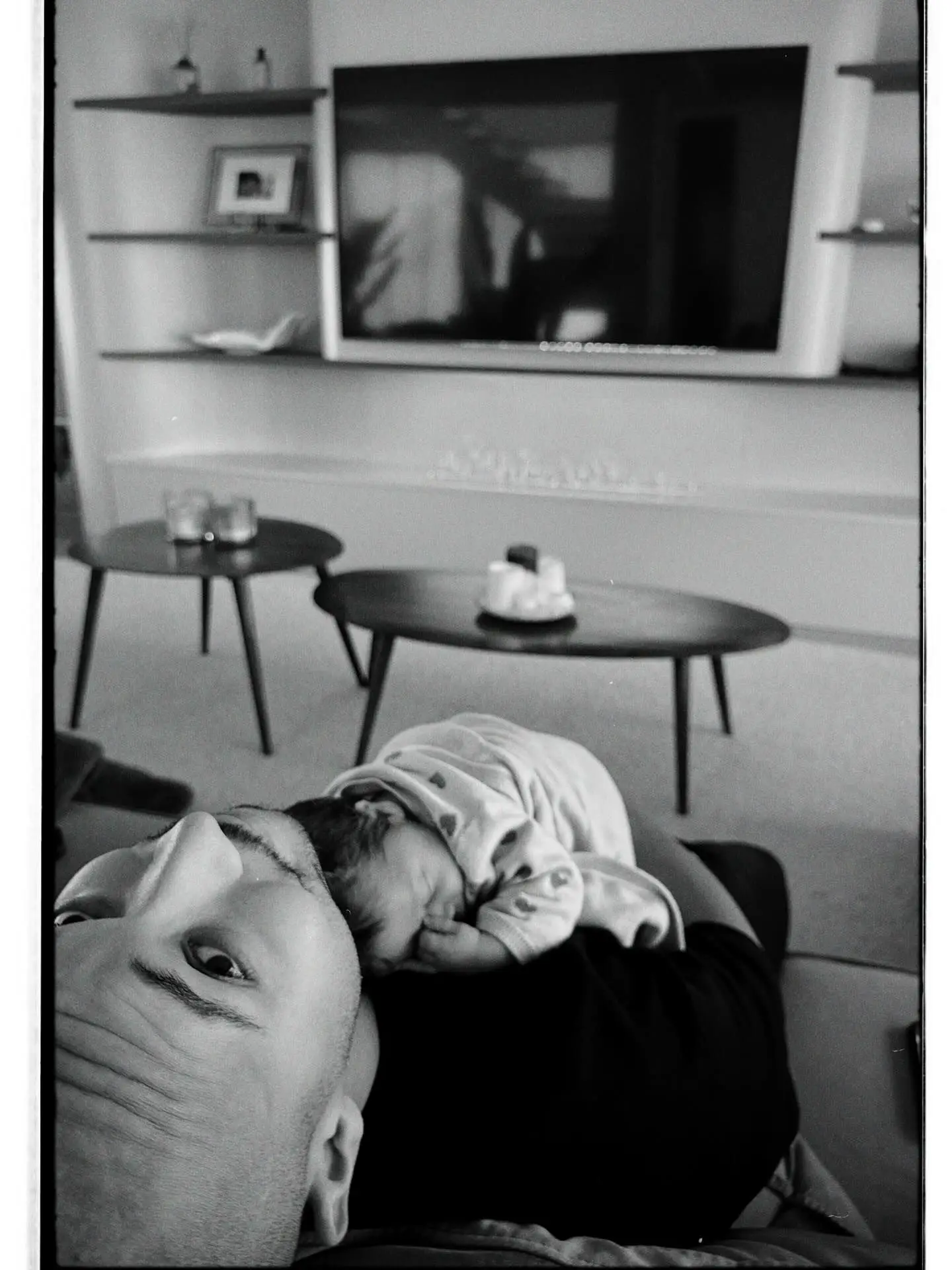 Luís Delgado com o pequeno Sebastião