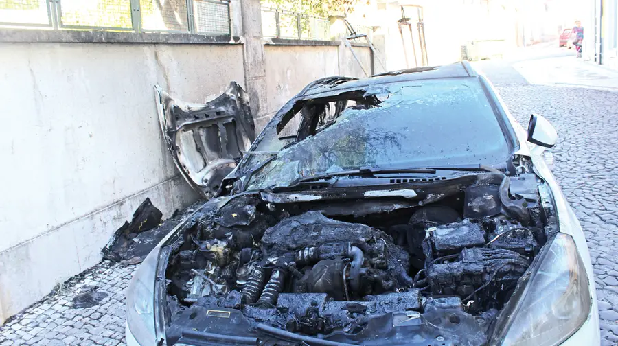 Fogo danifica automóveis e contentores de lixo em Santarém