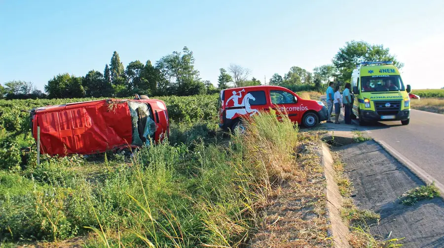 Um ferido em despiste de Carrinha dos CTT