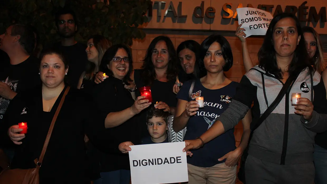 Vigília dos enfermeiros do Hospital de Santarém