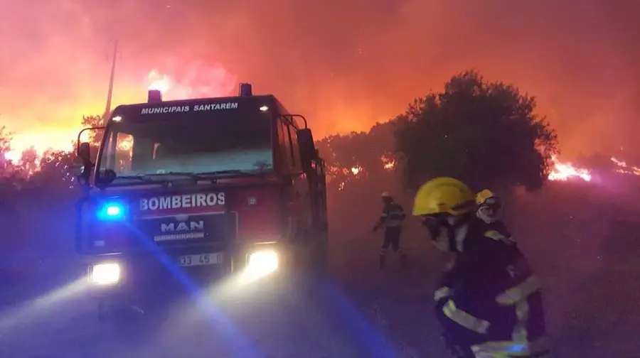 Duas localidades evacuadas em Tomar devido a fumo intenso