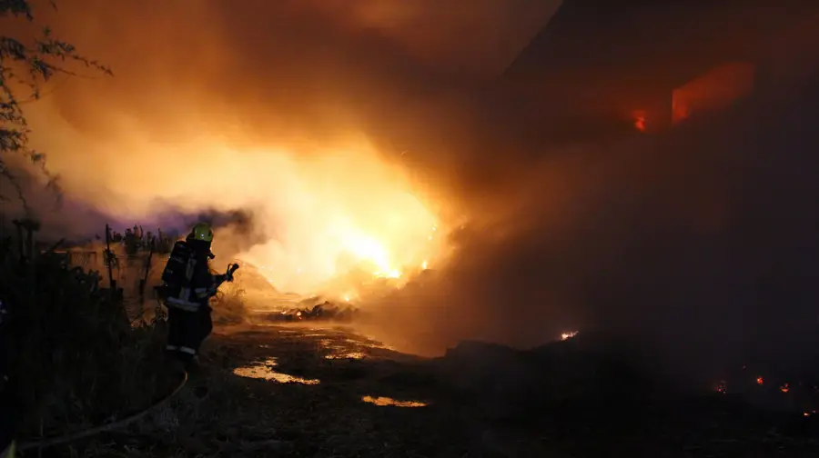 Duas centenas de bombeiros combatem fogo em Tomar