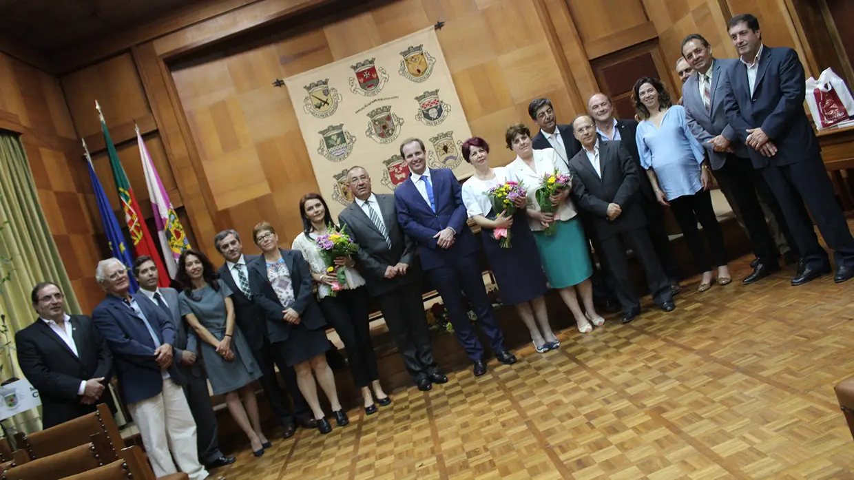 Recepção oficial da delegação da cidade de Pucioasa (Roménia) no Cartaxo