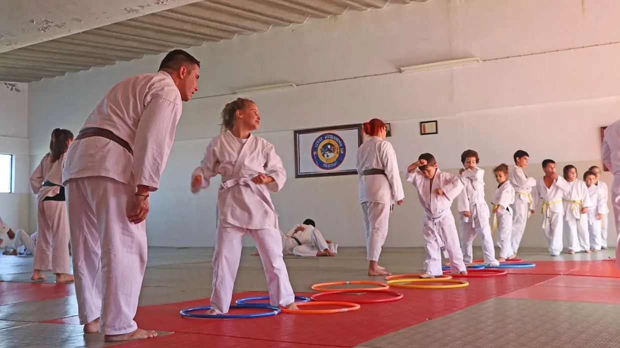 Estágio e graduação de alunos da secção de Ju-jitsu do Goleganense