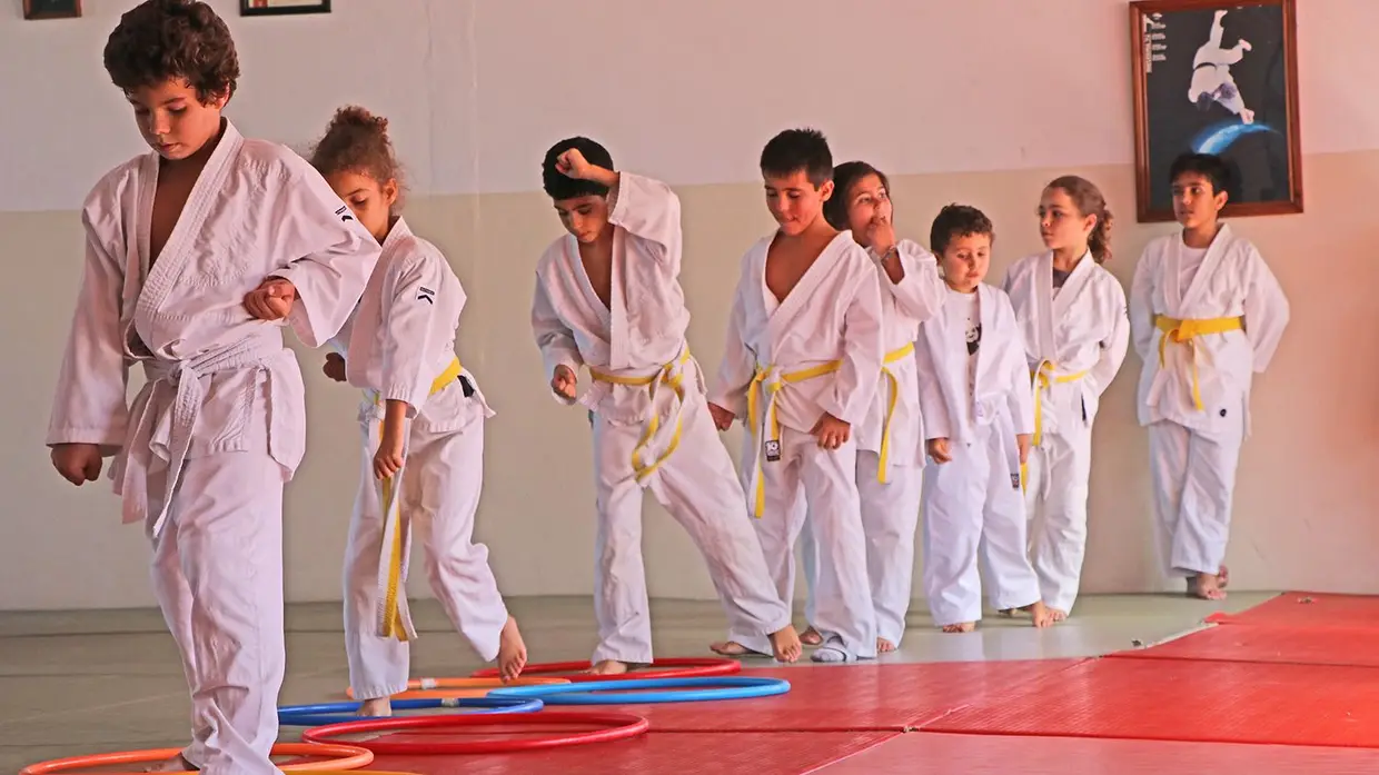 Estágio e graduação de alunos da secção de Ju-jitsu do Goleganense