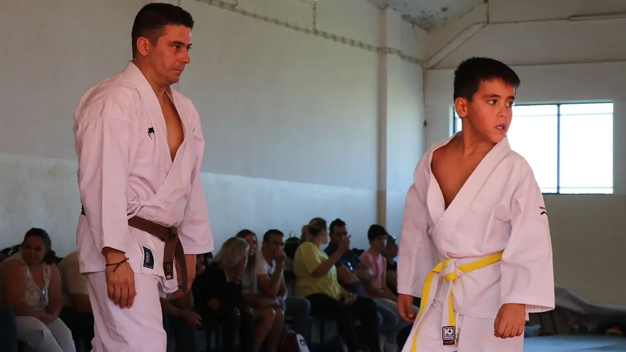 Estágio e graduação de alunos da secção de Ju-jitsu do Goleganense