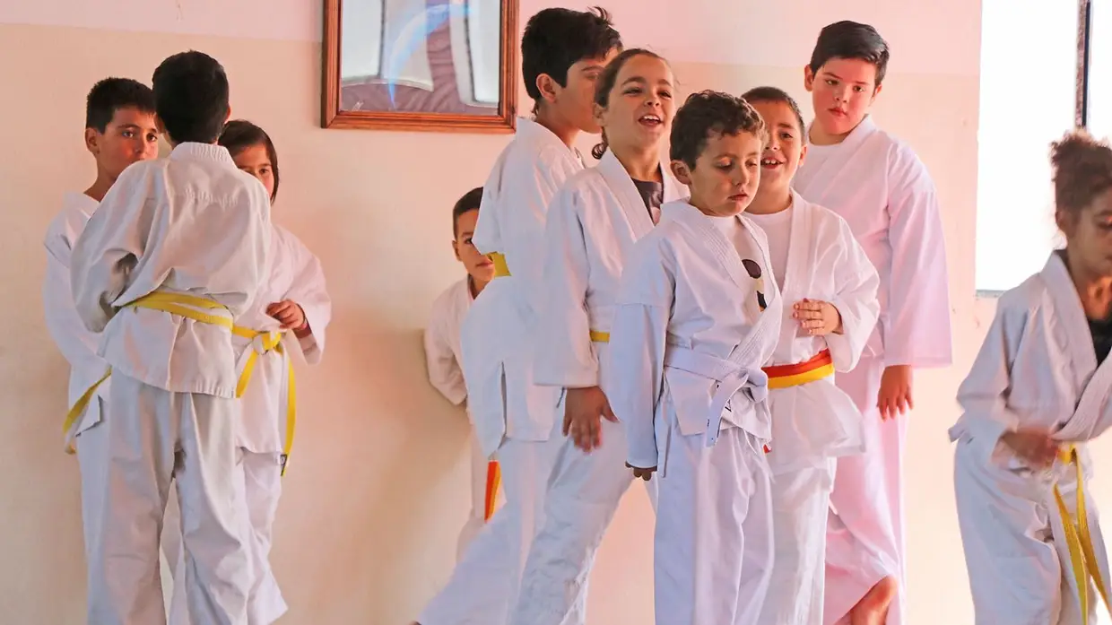 Estágio e graduação de alunos da secção de Ju-jitsu do Goleganense