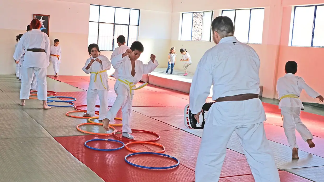 Estágio e graduação de alunos da secção de Ju-jitsu do Goleganense