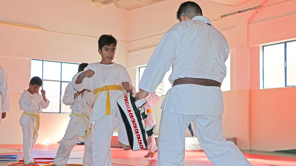 Estágio e graduação de alunos da secção de Ju-jitsu do Goleganense