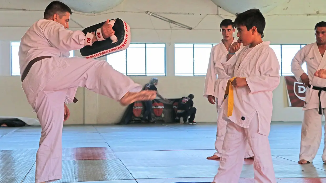 Estágio e graduação de alunos da secção de Ju-jitsu do Goleganense