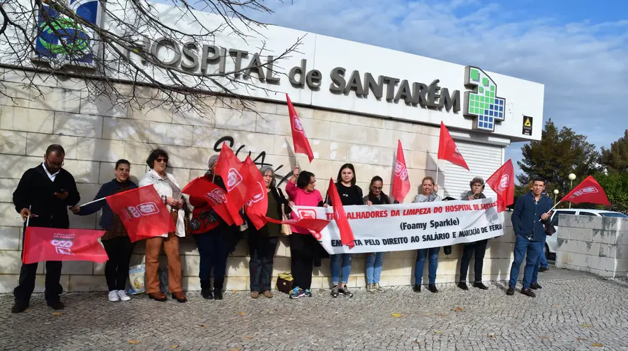 Trabalhadores da limpeza do Hospital de Santarém fizeram greve