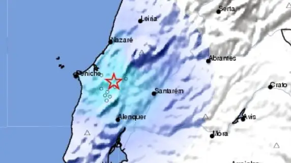 Cinco sismos com epicentro no distrito de Santarém em nove anos