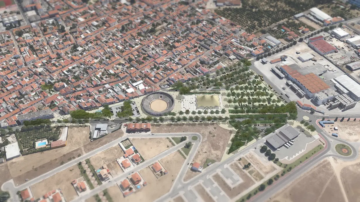 Projecto da zona envolvente da Praça de Toiros em Almeirim